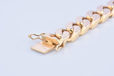 Grand bracelet d’identité en or jaune 18 carats (750 millièmes) 2