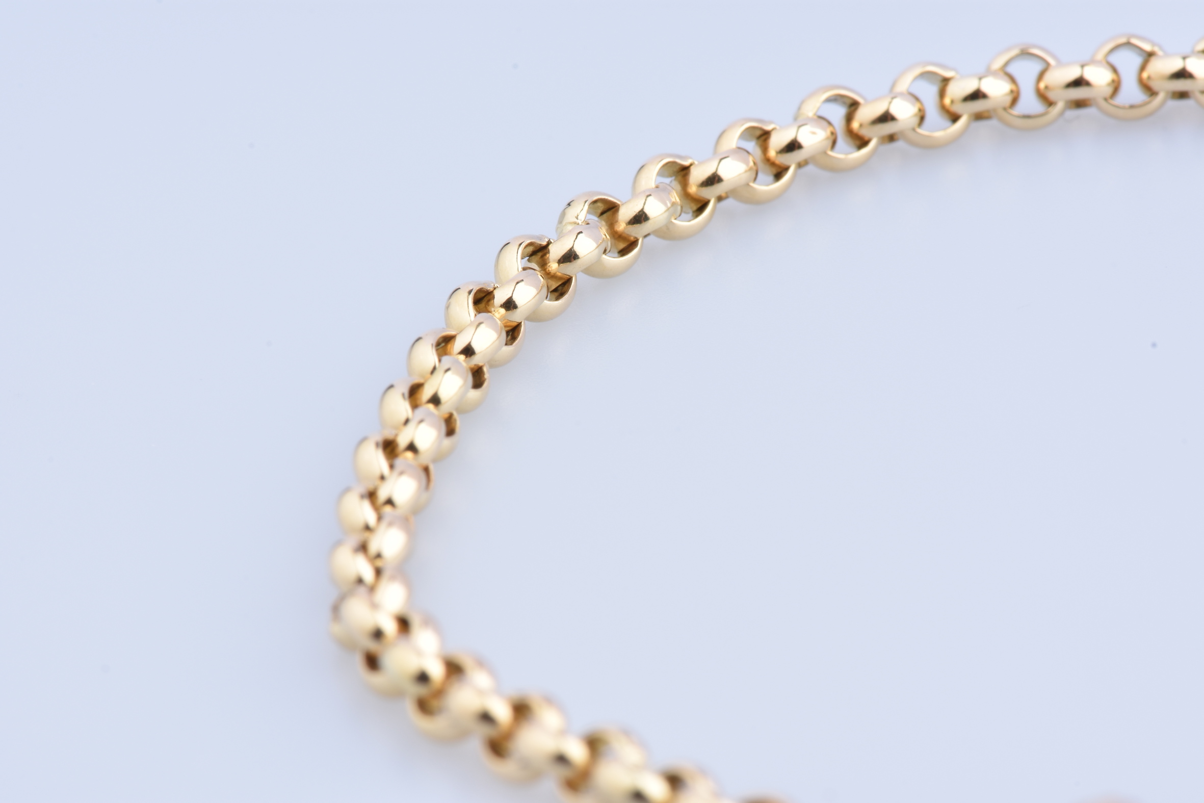 Chaîne CARADOR en or jaune 750/000 diamanté maille forçat 45cm