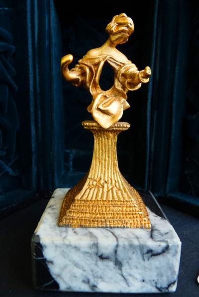 Salvador Dali -Sculpture-Argent 925 Doré-Numérotée-Signée-Coffret-1974-Rare !!! 2