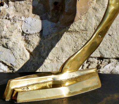 David Marshall (60cm/5kg)-Sculpture-Bronze-Horloge-Pendule-Cachet Artiste-1980 2