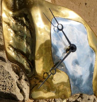 David Marshall (60cm/5kg)-Sculpture-Bronze-Horloge-Pendule-Cachet Artiste-1980 2