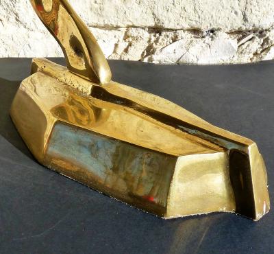 David Marshall (60cm/5kg)-Sculpture-Bronze-Horloge-Pendule-Cachet Artiste-1980 2