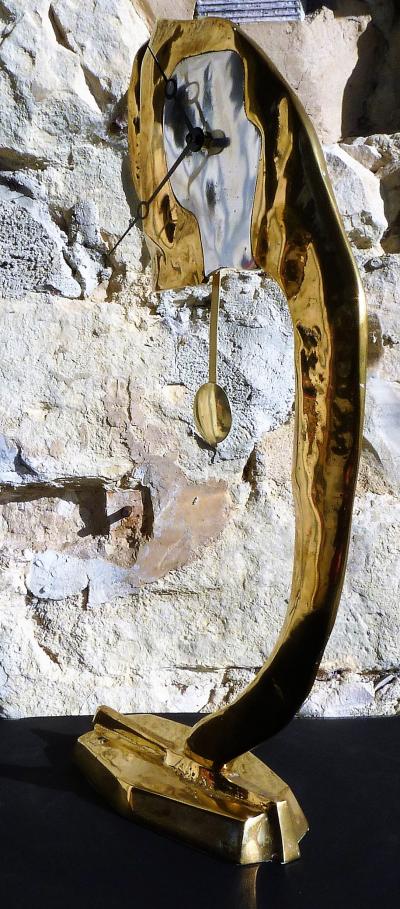 David Marshall (60cm/5kg)-Sculpture-Bronze-Horloge-Pendule-Cachet Artiste-1980 2