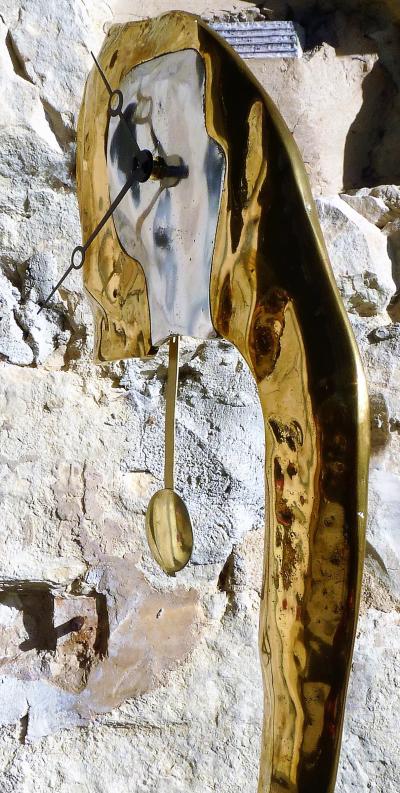 David Marshall (60cm/5kg)-Sculpture-Bronze-Horloge-Pendule-Cachet Artiste-1980 2