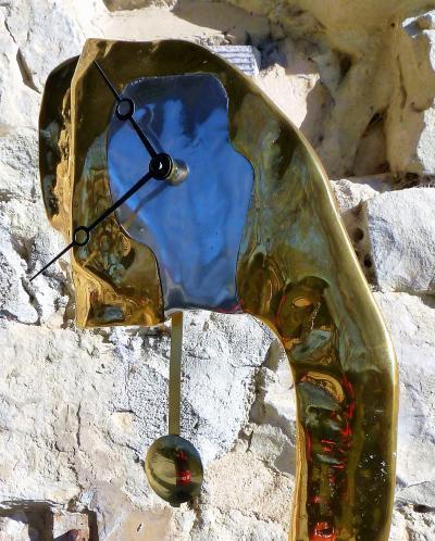 David Marshall (60cm/5kg)-Sculpture-Bronze-Horloge-Pendule-Cachet Artiste-1980 2