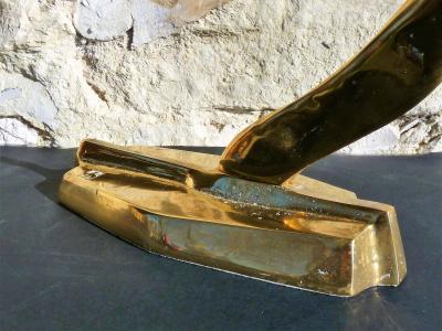 David Marshall (60cm/5kg)-Sculpture-Bronze-Horloge-Pendule-Cachet Artiste-1980 2