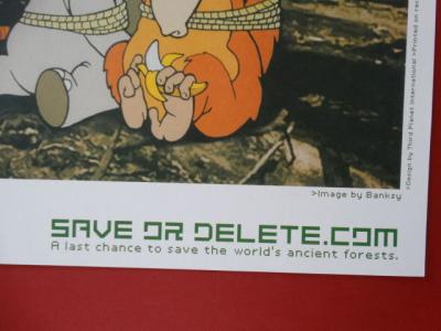 BANKSY (d’après) - Save or Delete, Greenpeace, 2002 - Affiche 2