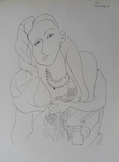 Henri MATISSE (d’après) - Femme au collier de perles, 1943 - Lithographie signée 2