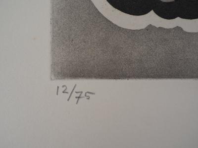 Aimé MONTANDON : La pirogue - Gravure Originale Signée 2