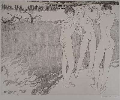 COPREAUX : Femme nues, gravure originale signée 2