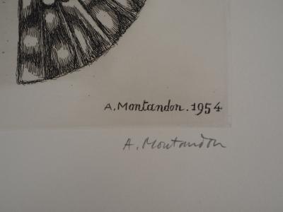 Aimé MONTANDON - Circus and Horses, 1954 - Original signed engraving 2
