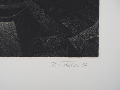 Gérard TRIGNAC : La mine - Gravure Originale Signée 2
