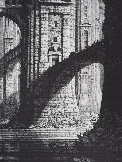 Gérard TRIGNAC : La cité des marais - Gravure Originale Signée 2