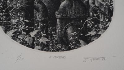 Gérard TRIGNAC : Le printemps - Gravure Originale Signée 2