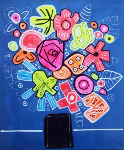 HAYVON bouquet de fleurs pop art 2