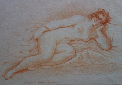 François BOUCHER (d’après) - Femme nue couchée - Gravure 2