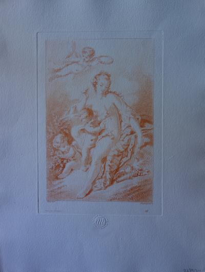 François BOUCHER (d’après) : Vénus avec Héros - Gravure 2