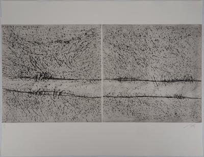 François BEALU : Chemin de traverse - Gravure Originale Signée 2