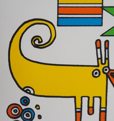 Charles LE BARS - Le mangeur de drapeaux -  Sérigraphie signée au crayon 2