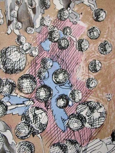 Jacques VILLON - Constellation planétaire, 1954 - Lithographie originale signée et datée 2