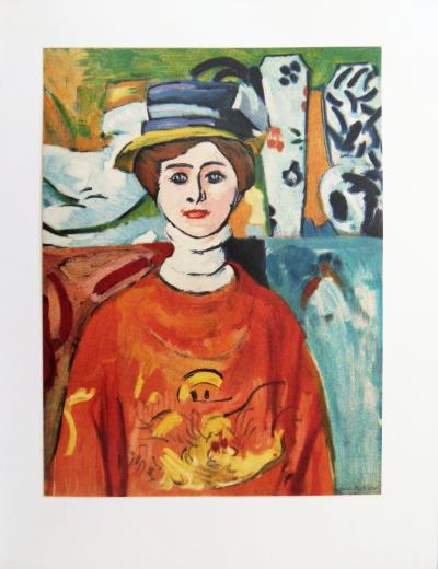 Henri MATISSE (d’après) : La femme aux yeux verts - Lithographie 2