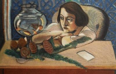 Henri MATISSE (d’après) - Femme devant un aquarium - Lithographie Signée 2