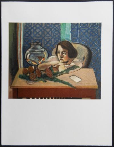 Henri MATISSE (d’après) : Femme devant un aquarium - Lithographie Signée 2