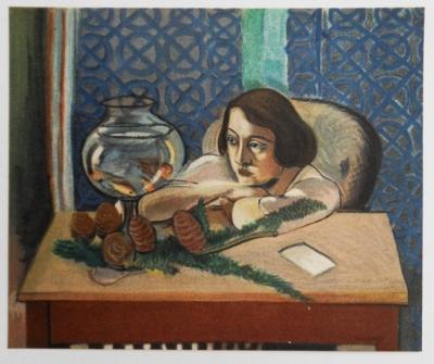 Henri MATISSE (d’après) : Femme devant un aquarium - Lithographie Signée 2