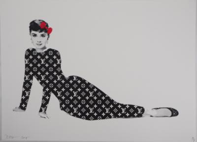 Death NYC - Audrey Hepburn Louis Vuitton- Sérigraphie originale signée -  Street Art - Plazzart