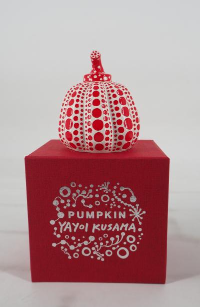 Yayoi KUSAMA (d’après) : Dots Obsession (Pumpkin red) - Sculpture signée 2