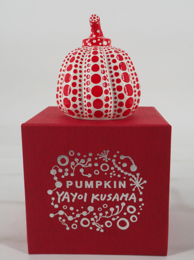 Yayoi KUSAMA (d’après) : Dots Obsession (Pumpkin red) - Sculpture signée 2