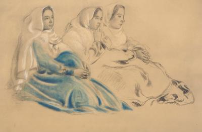 Maurice DENIS - Trois femmes assises - Lithographie signée 2