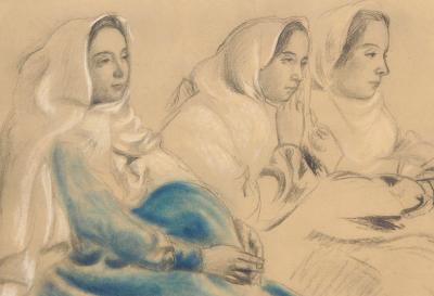 Maurice DENIS - Trois femmes assises - Lithographie signée 2