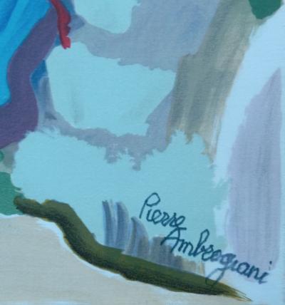 Pierre AMBROGIANI : La forêt  - Lithographie originale signée à la main 2