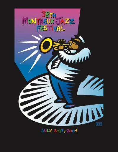 Burton MORRIS - Montreux Jazz 2004 - Sérigraphie 2