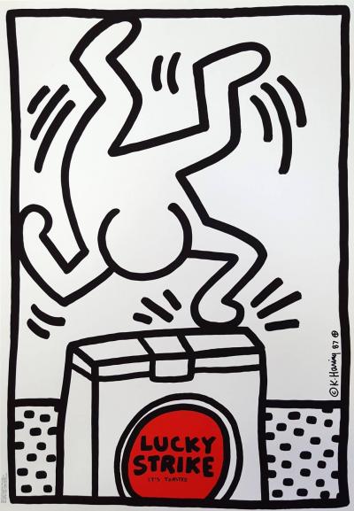 Keith Haring (d’après), Lucky Strike 1987, Sérigraphie 2