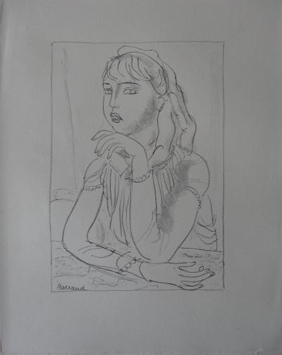 Maurice BARRAUD : Femme au comptoir, 1930 - Lithographie signée 2