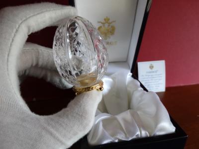 Faberge Imperial egg numbered- COA- numbered - Original box with eagle-24K gold finished 2