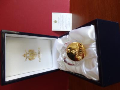 Faberge Imperial egg numbered- COA- numbered - Original box with eagle-24K gold finished 2