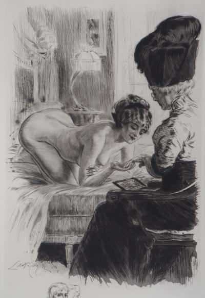 Alméry LOBEL-RICHE : La manucure intime - Gravure Originale Signée 2
