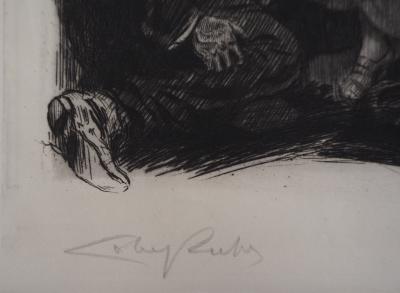 Alméry LOBEL-RICHE : Les prétendants - Gravure Originale Signée 2