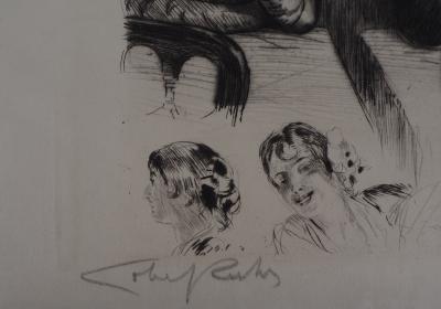 Alméry LOBEL-RICHE : Sur scène - Gravure Originale Signée 2