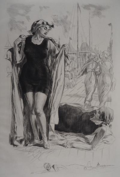 Alméry LOBEL-RICHE : Les nageuses - Gravure Originale Signée 2