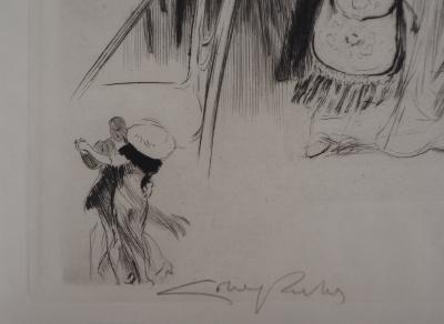 Alméry LOBEL-RICHE : Au café - Gravure Originale Signée 2
