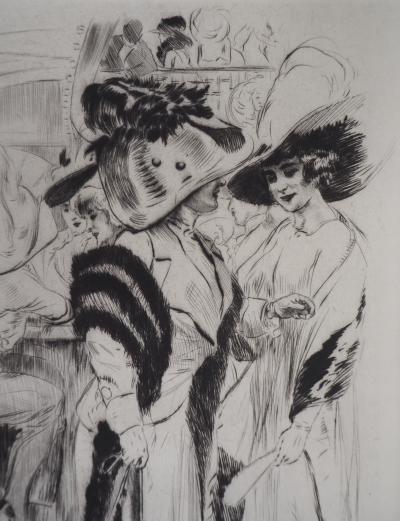 Alméry LOBEL-RICHE : Au café - Gravure Originale Signée 2