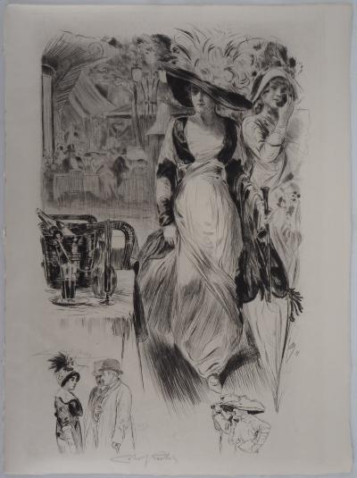 Alméry LOBEL-RICHE : La promenade - Gravure Originale Signée 2