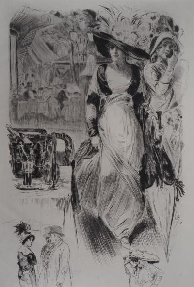 Alméry LOBEL-RICHE : La promenade - Gravure Originale Signée 2