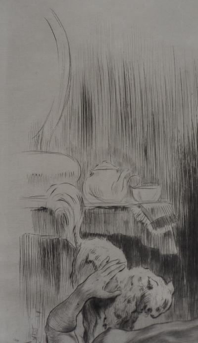 Alméry LOBEL-RICHE : Femme nue allongée - Gravure Originale Signée 2