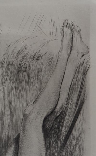 Alméry LOBEL-RICHE : Femme nue allongée - Gravure Originale Signée 2