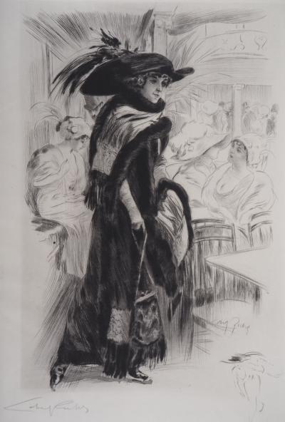 Alméry LOBEL-RICHE : Femme en noir - Gravure Originale Signée 2